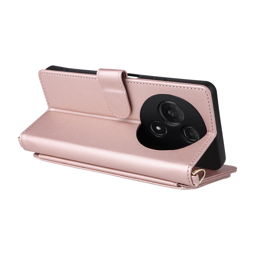 For TCL 60 NxtPaper 4G Case with Shoulder/Wrist Strap Leather Phone Cover Stand Wallet