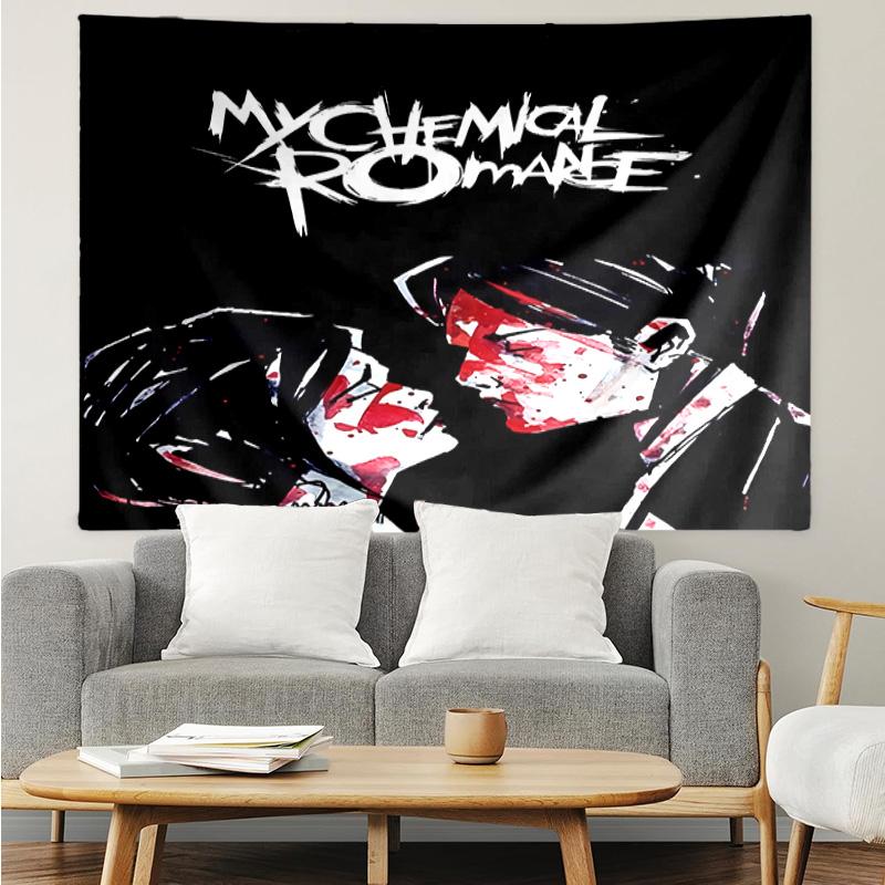 My Chemical Romance Tapestry for Bedroom Aesthetic Classroom Tapestries Wall Hanging for Living Room Dorm Office,Ideal Creative Gift