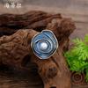 New Enamel Geometric Rose Magnetic Brooch Women's Fashion High Sense Pearl Rose Brooch