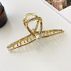 New Punk Geometric Metal Gold Silver Simple Hair Clip Claw for Women Trendy Large Crab Catches Clamp Korea Headwear Accessories