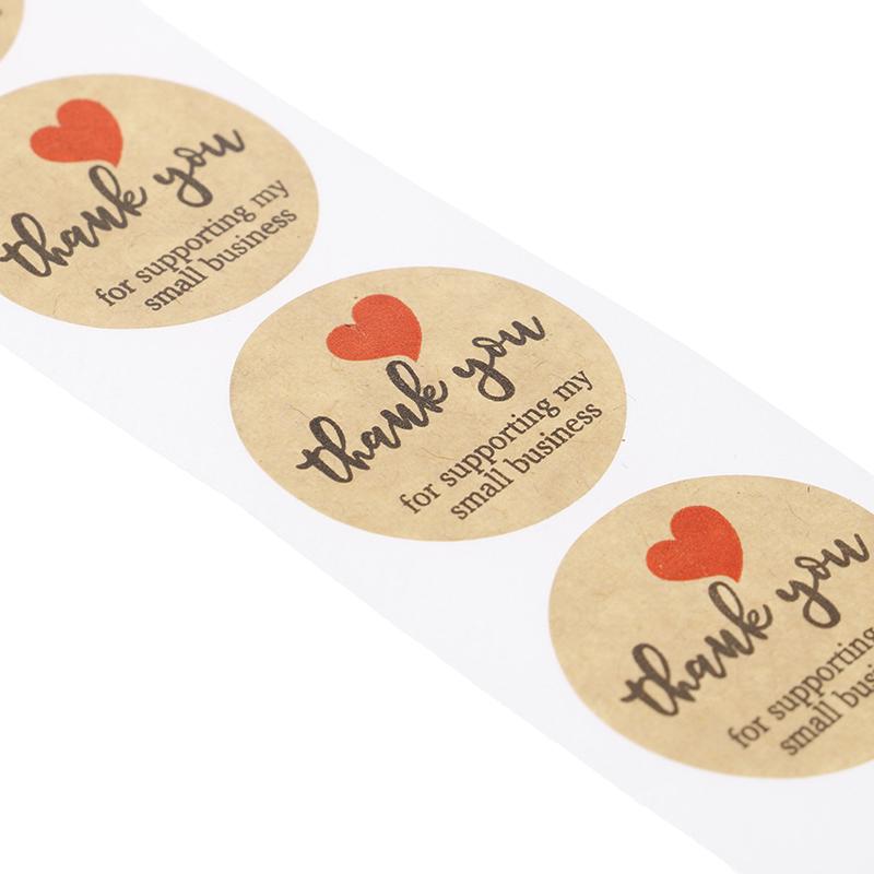 500Pcs Thank You Stickers Seal Labels Round Paper Label Sticker For Decoration