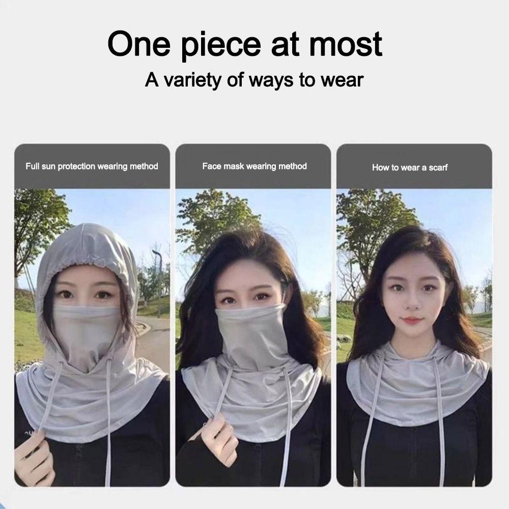Sun/UV Protection Ice Silk Sunscreen Masks Breathable Long Neck Covers  Cycling Motorcycle Fishing