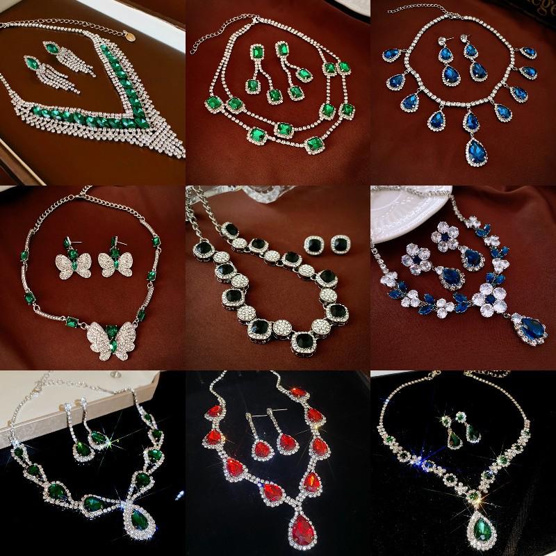 Роскошный комплект из европейских и американских бриллиантовых подвесок и серег - элегантные универсальные ювелирные изделия