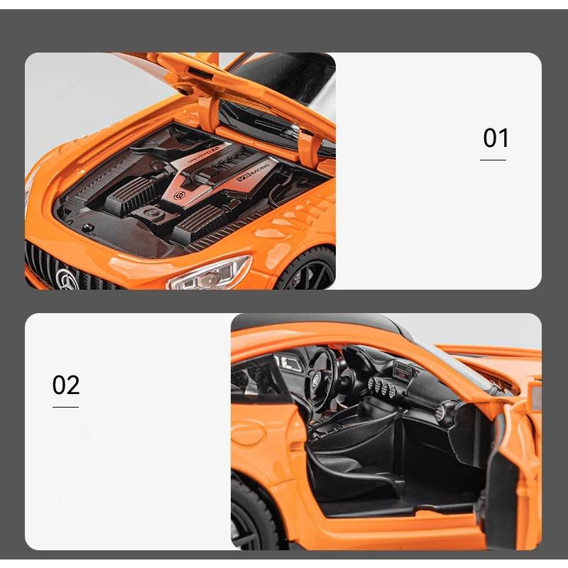 1/24 Benz GTR сплав модель игрушечного автомобиля литые игрушки звук и свет автомобиль для детей транспортное средство