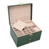 Шкатулка для ювелирных изделий Большая вместительная коробка для хранения двухслойный органайзер для ожерелий и сережек