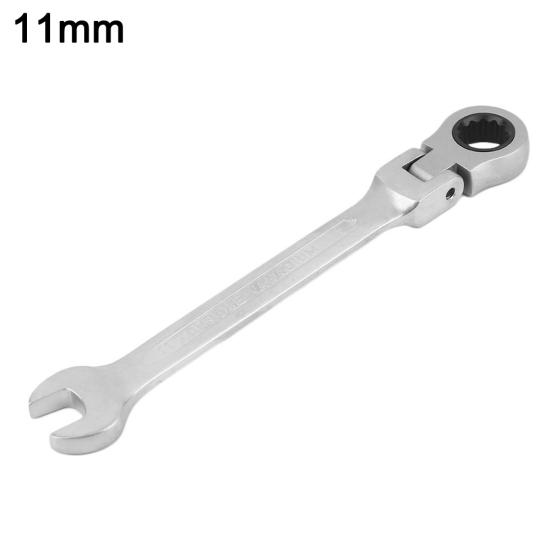 8mm-19mm 180 Degree Reversible Combination Movable Head Ratchet Wrench Socket Spanner