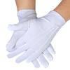 1pair White Cotton Gloves Men Formal Tuxedo Uniform Gloves Honor Guard Parade Ceremony Costume Cosplay Coin Jewelry Butler Glove