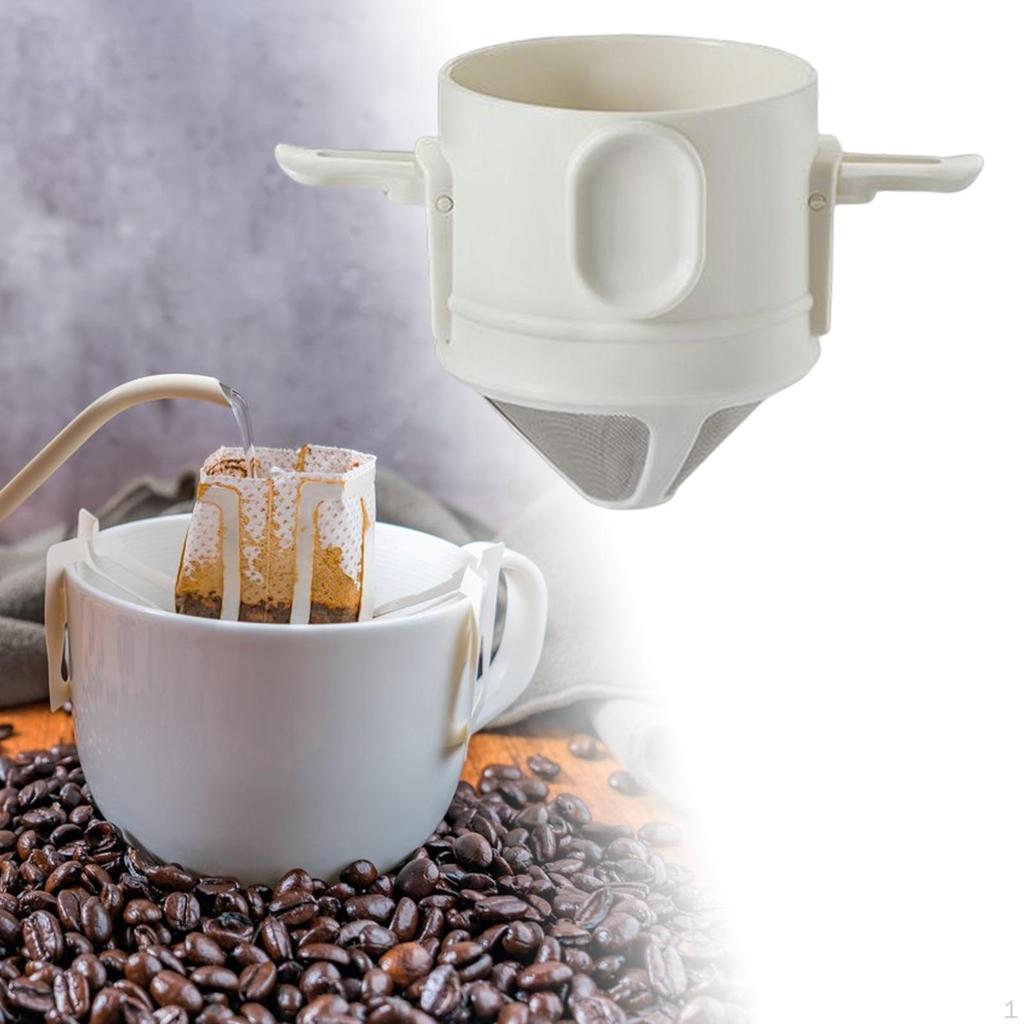 Coffee Cone Strainer Pour Over Maker Mesh Filters Portable with Collapsible Holders