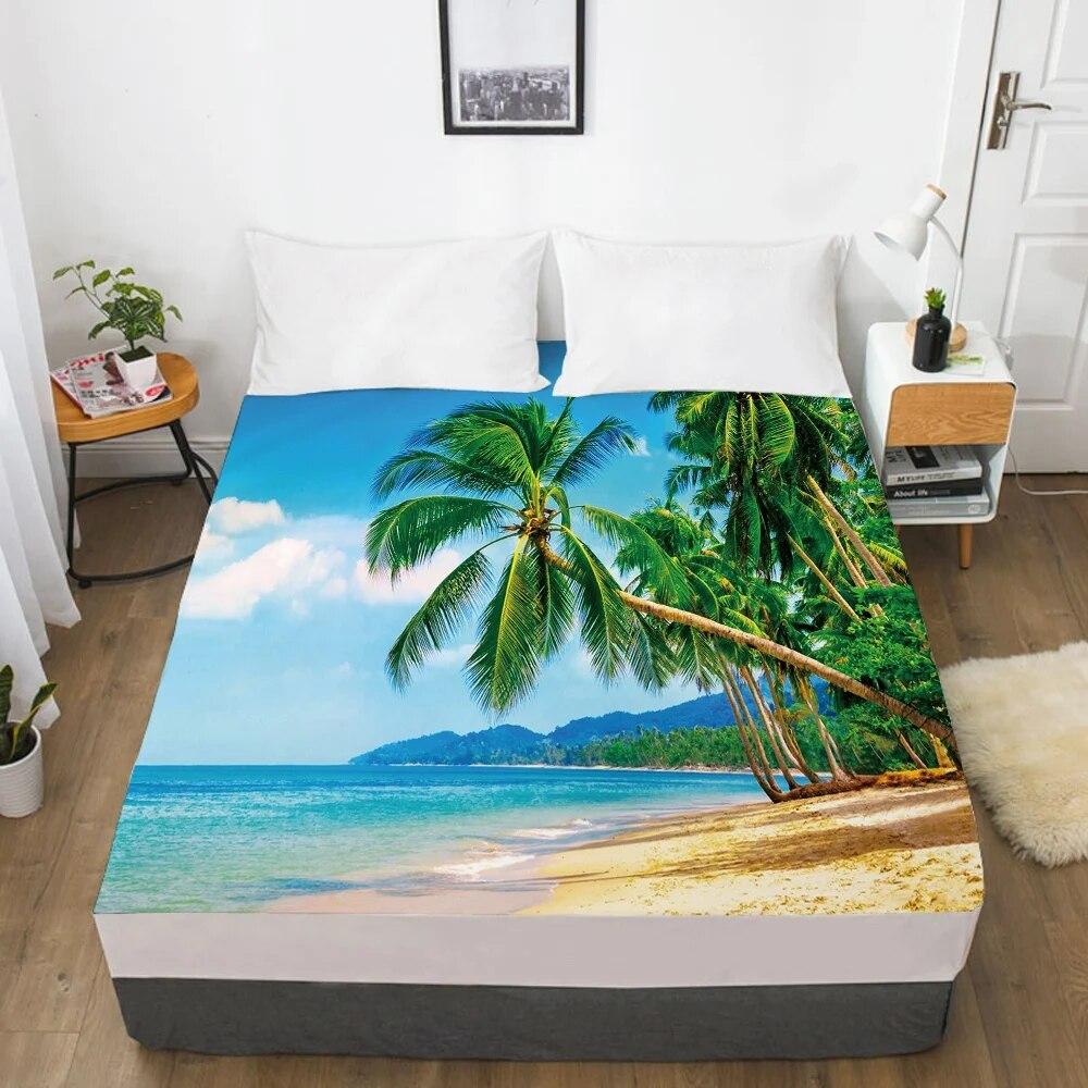 Эластичная простыня на резинке 160x200/180/200/150x200 Наматрасник Чехол на кровать 1 шт. Ясень