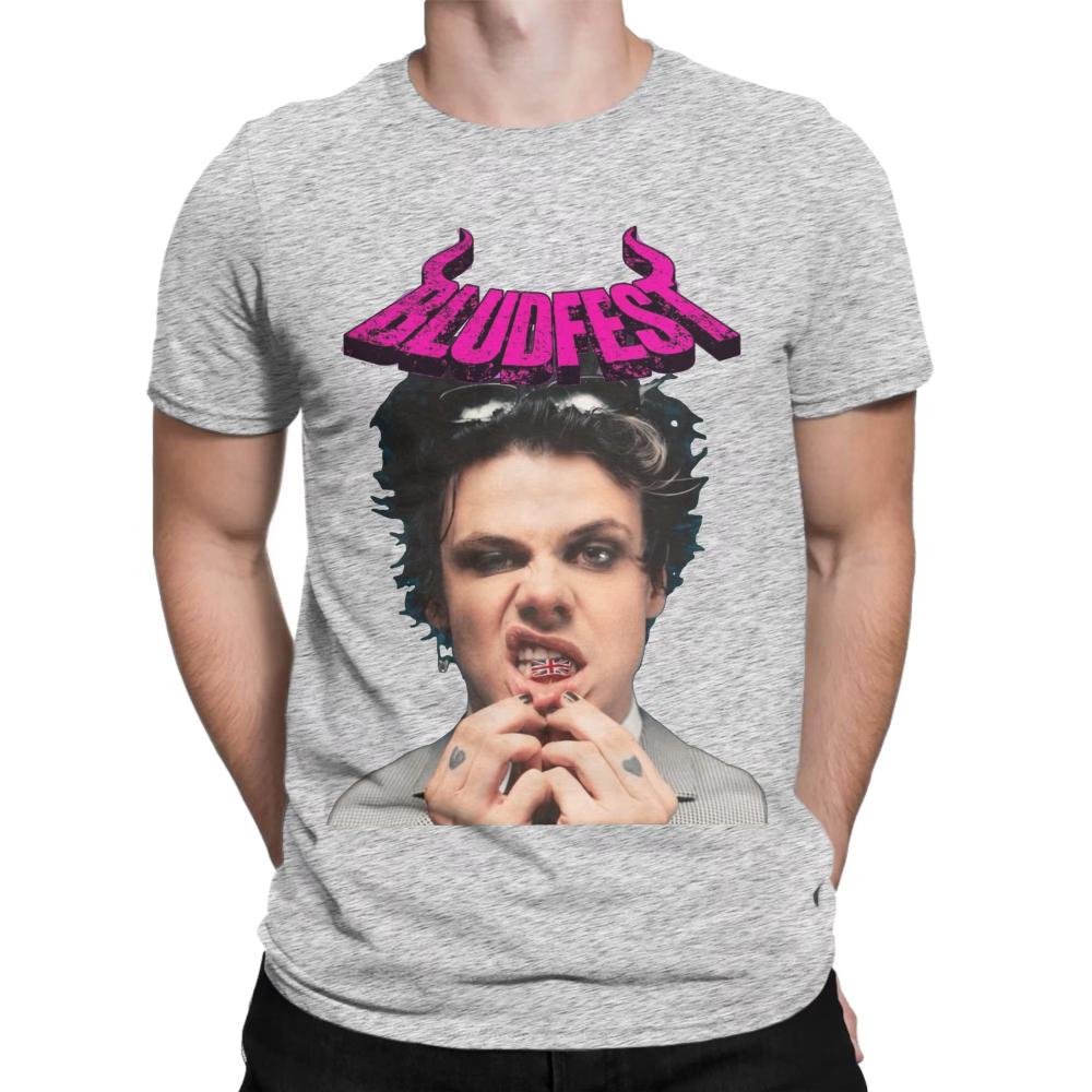 Мужские Женские Футболки Yungblud Bludfest Чистый Хлопок Топы Crazy Короткий Рукав Круглый Воротник Футболки Подарок на День Рождения Футболки Лето