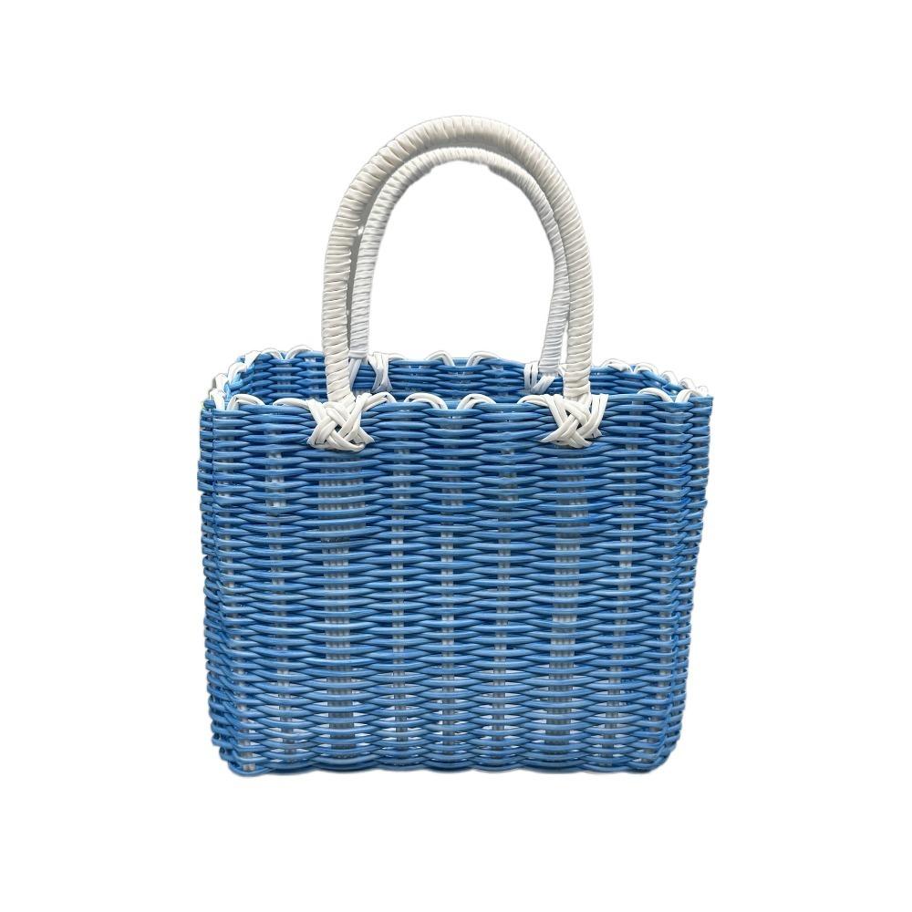 Imitation Rattan Storage Basket Plastic Woven Handbag New Hanging Baskets  Fruit