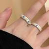 Sweet Aquamarine Zirconia Ring Women's Delicate Light Luxury Stellar Mango Design Sweet Cool Stackable Index Finger Ring