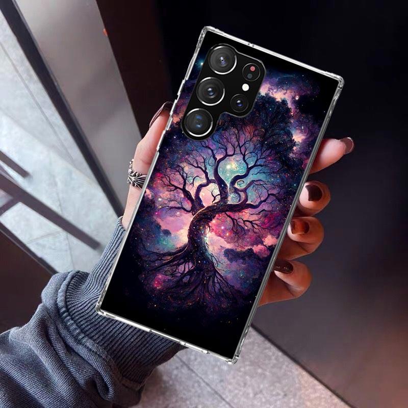 Tree of Life Space Phone Case For Samsung Galaxy S23 S24 S25 Edge S26 Ultra S22 + S21 Plus S20 FE Cover Silicone Print Shell Gal