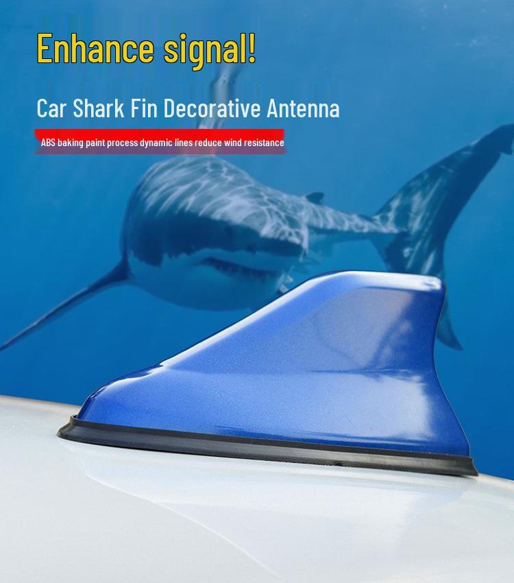 Second-Generation Shark Fin Car Radio Antenna with Signal Enhancement and Decorative Tail Wing