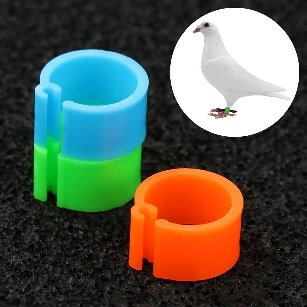 100 Pcs Colorful Bird Animal Leg Band Rings Poultry Clip