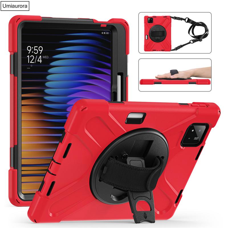 Для Xiaomi Mi Pad7 11.2 Pad 5 6 11" 6S Pro 12.4" 7S Pro 12.5 Дюймов Ударопрочный Прочный Чехол для Планшета С подставкой Ручным Плечевым ремнем Funda