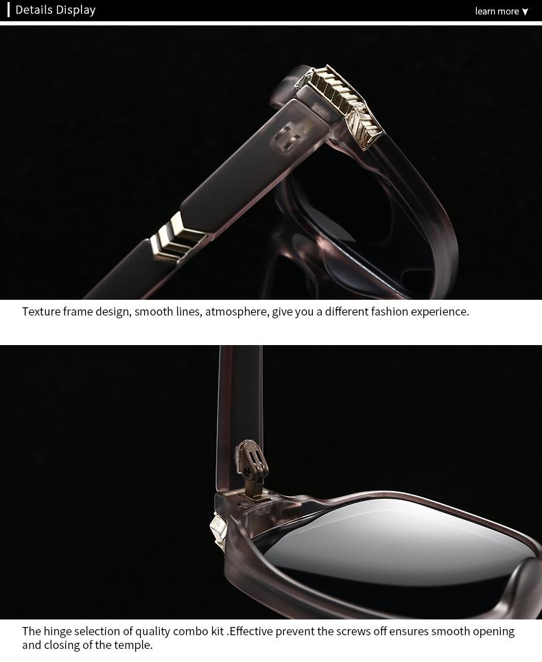 Popular Cross-Border Foreign Trade Men's Sunglasses with Studs European and American Street Style Instagram Influencer Model Square Sunglasses 36006