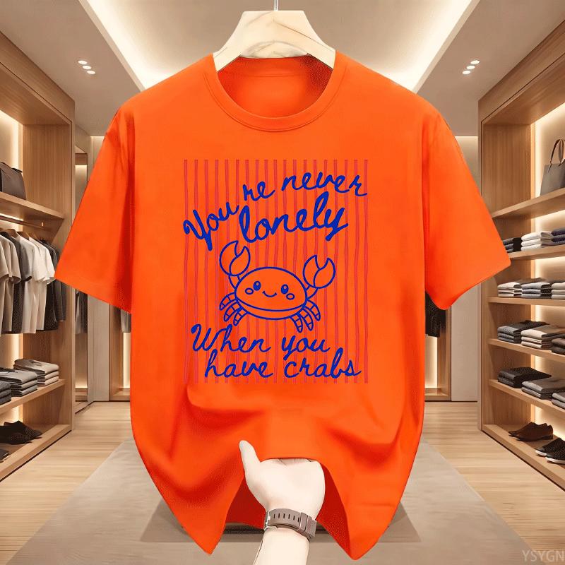 Funny Crab Graphic T Shirts For Unisex Unisex Short Sleeve TShirt Streetwear Loose Soft Printed Pullover Tshirts Clothing Tops