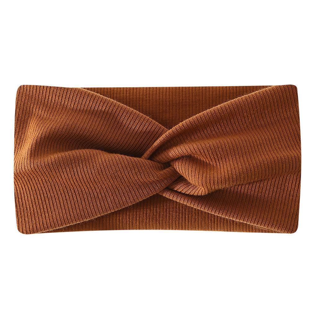 Ribbed Cotton Cross Twist Headband Wide Sports Headband Yoga Sweatband Hair Accessories