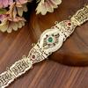 Gold Color Crystal Thin Belt For Women Waist Chain Adjustable Length Ethnic Bride Wedding Jewelry