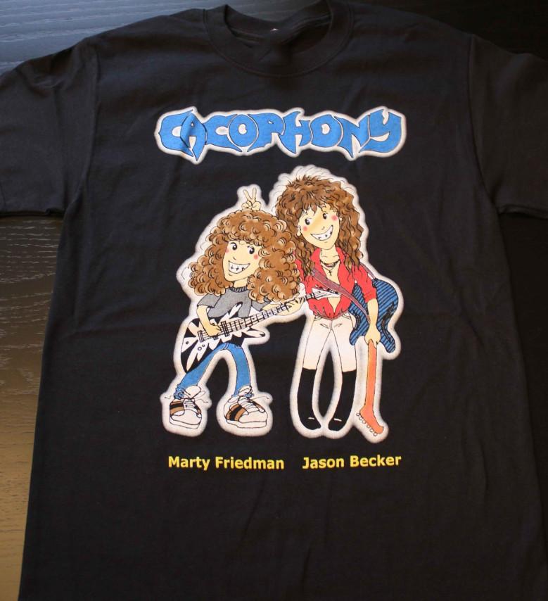 Jason Becker Marty Friedman CACOPHONY Music Cotton T-Shirt RS193