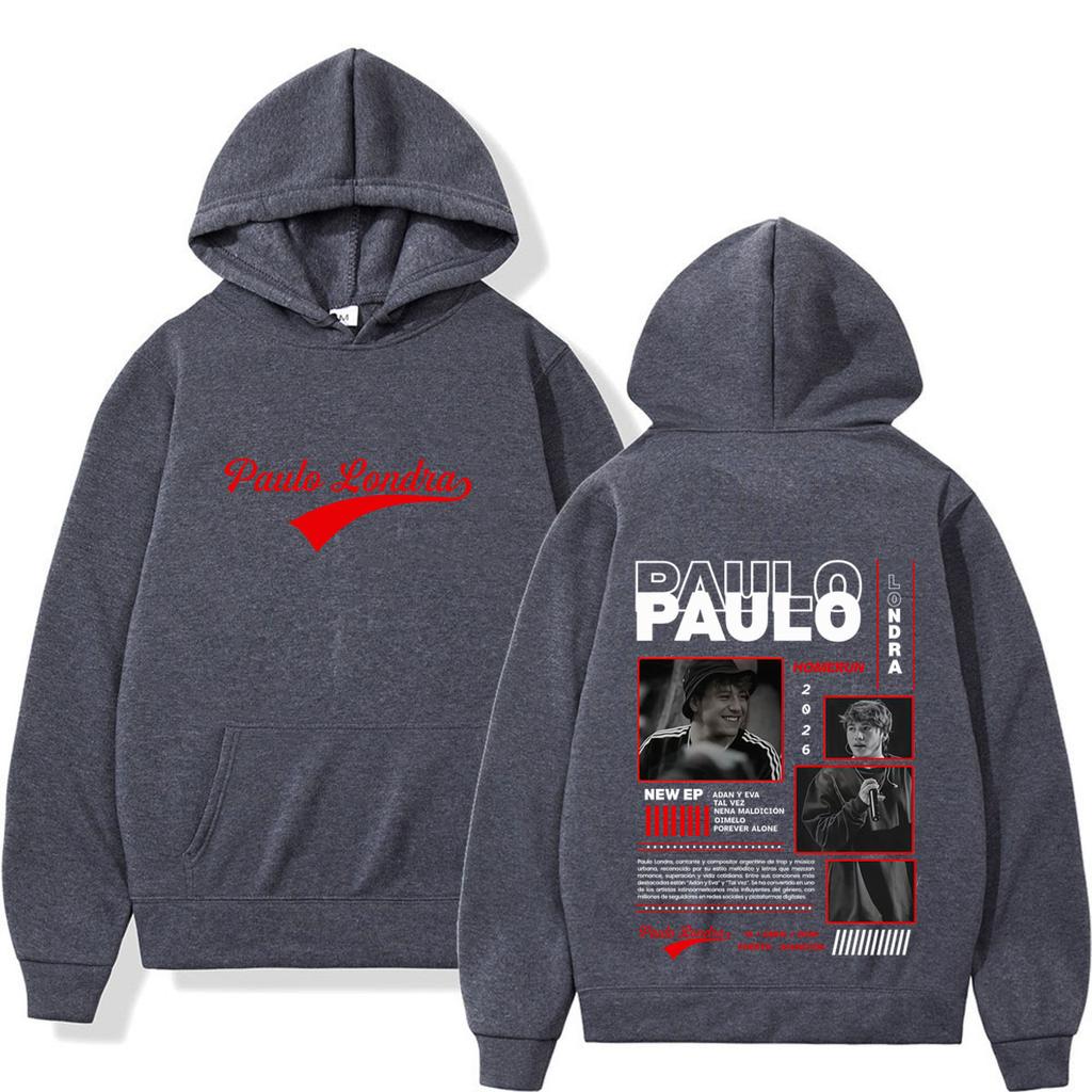 Singer Paulo Londra Album Tour 2026 Graphics Hoodie Men Women Aesthetic Trend Sweatshirts Winter Long Sleeves Casual Pullover