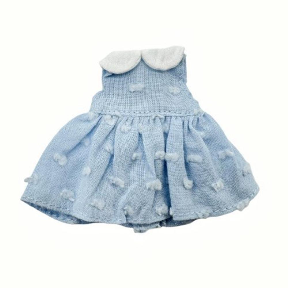 Fashion Doll Dot Dresses Accessories Tops Clothes Skirt for 1/11 OB11 Dolls/for 1/12 BJD