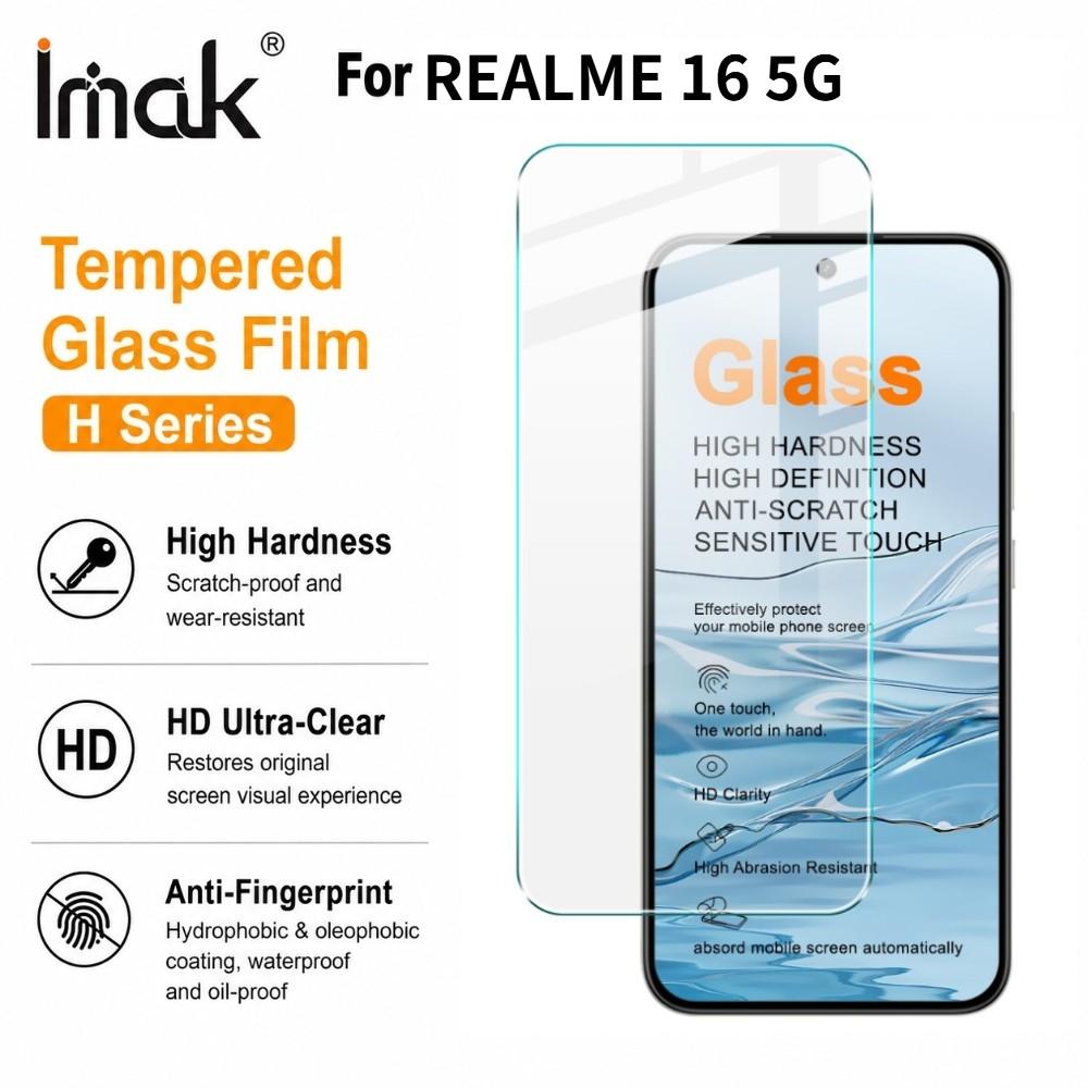 For Realme 16 5G Tempered Glass IMAK H Screen Protector Film Support Fingerprint