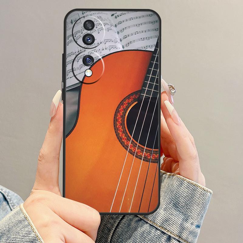 Guitar Music Case For Honor Magic 5 6 7 Pro Honor 90 70 50 200 400 Lite X9b X9a X8b X8a X8 X9 X9c Cover