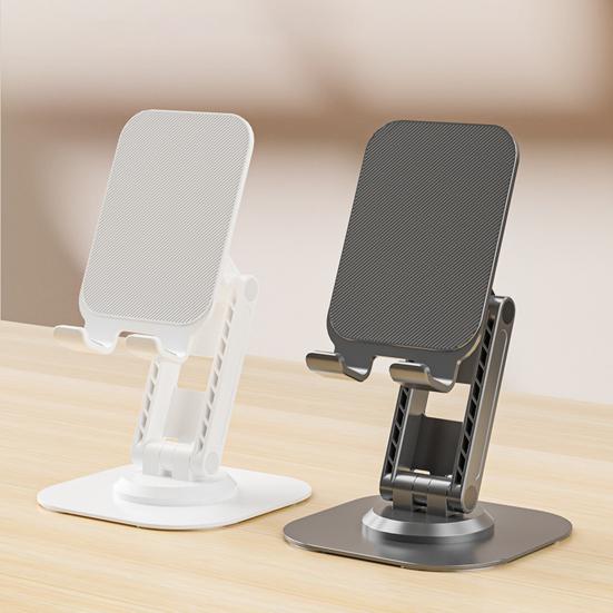 Aluminum Alloy Phone Holder 360 Rotatable Non-slip Foldable Heavy Duty Desktop Tablet Mobile Phone Stand Phone Accessories