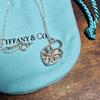 Б/у серебряное колье Tiffany с филигранным сердцем