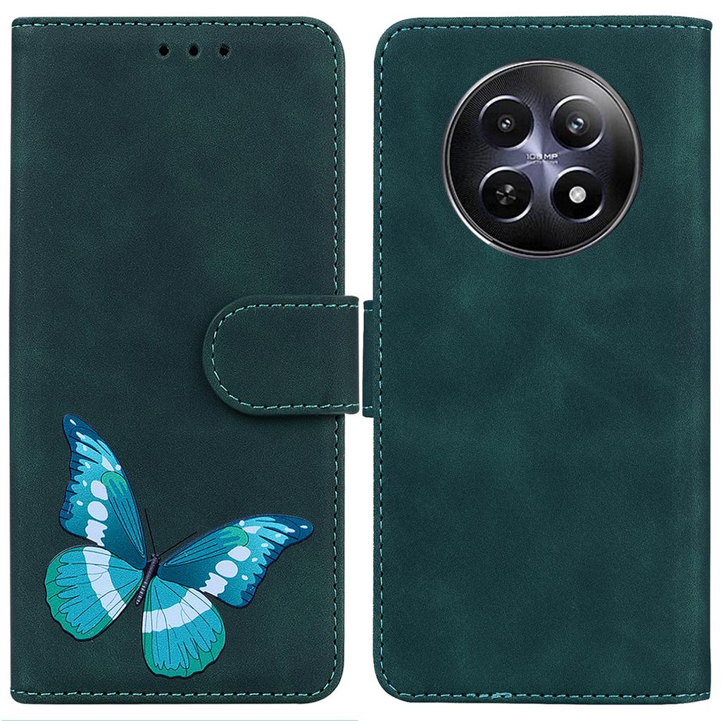 Противоударный чехол для Realme 12 5G/12x 5G, кожаный защитный чехол для телефона с принтом бабочек