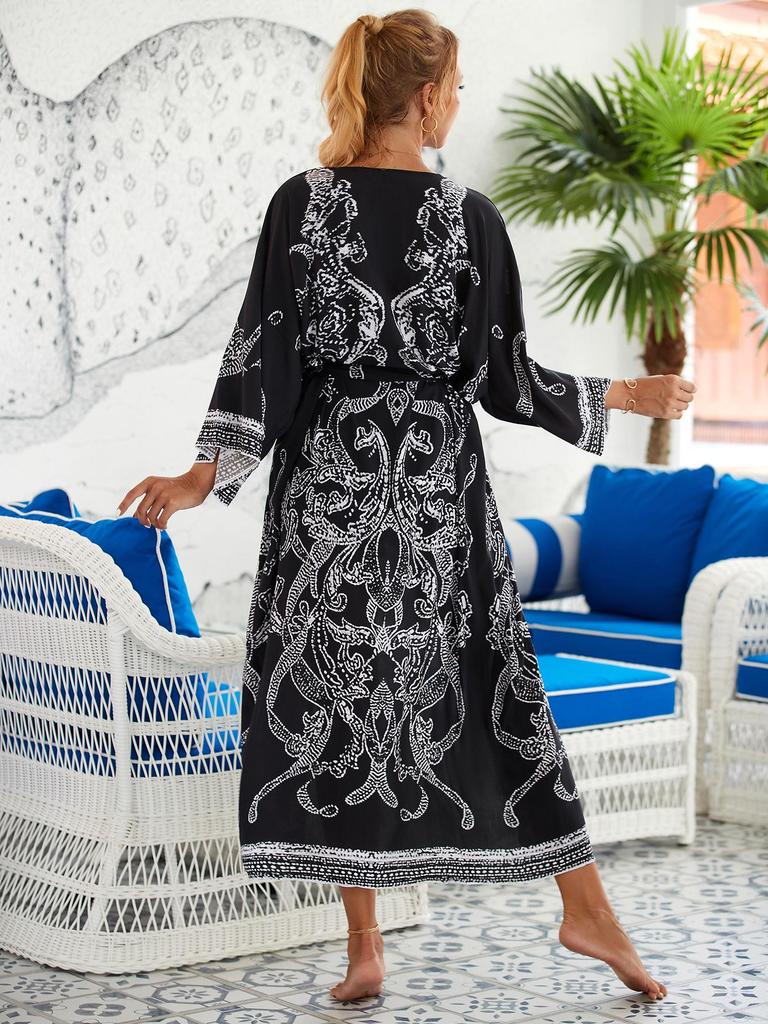 «Женская пляжная куртка из европейского и американского хлопка 2023 года: Сексуальный солнцезащитный кардиган бикини-накидка