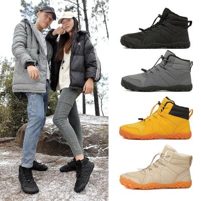 Новые хлопковые ботинки зимний бархат средняя высота повседневная хлопковая обувь теплая и удобная пара уличные пятипалые сноубутсы