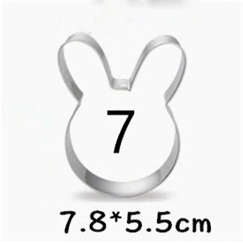 New Easter Cookie Cutter Set Bunny,Egg,Flower,Rabbit Face,Chick,Carrot,Butterfly-Stainless Steel Fondant Cutter Mold Baking Tool