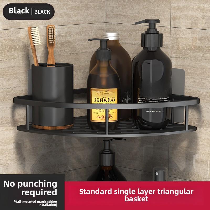 Ванная комната прямоугольная треугольная корзина присоска настенная алюминиевая душевая комната треугольная неперфорированная угловая полка для ванной