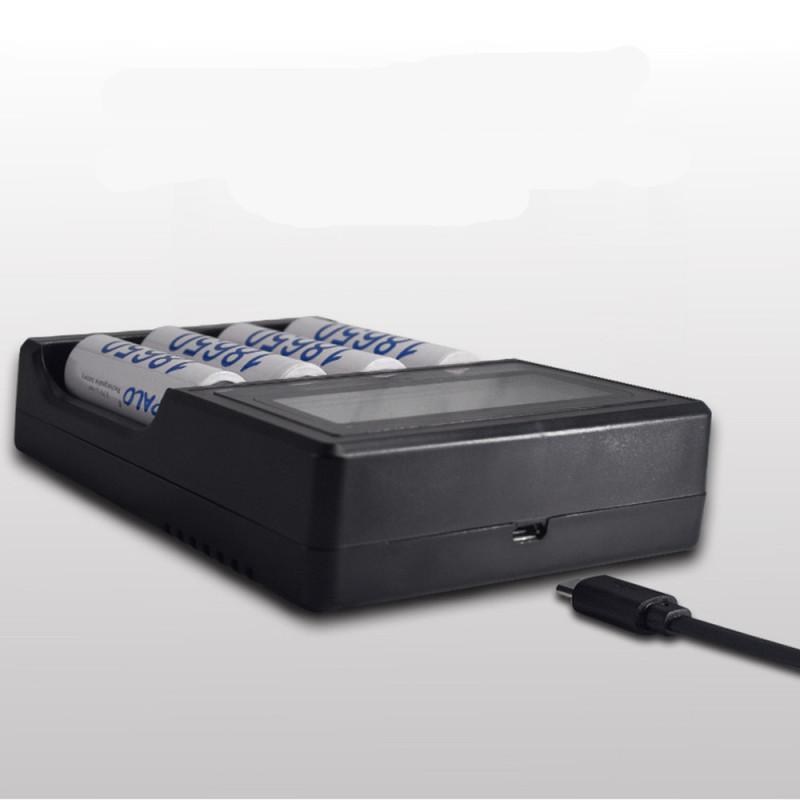 4 слота USB Smart ЖК-дисплей 18650 26650 16340 Зарядное устройство для литиевой батареи 3,7 В