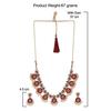 ZAVERI PEARLS Gold Tone Traditional Temple Choker Necklace Set For Women