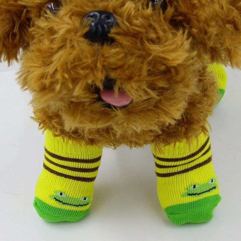 1 пара хлопковых зимних теплых носков, противоскользящие, красивой вязки для домашних собак