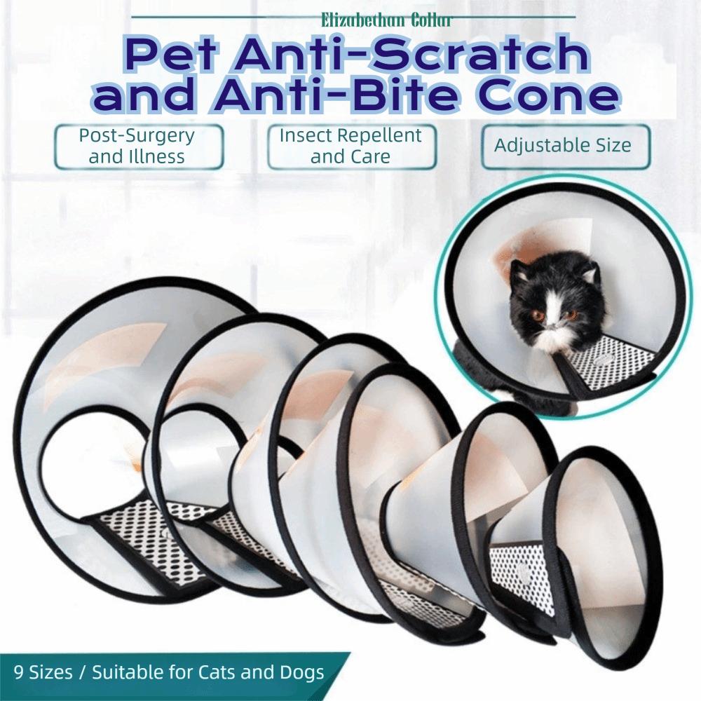 Anti-Lick Pet Protective Cover Adjustable Recovery Cone Collar Soft Beauty Cover  Post-Surgery