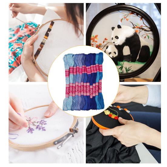 24 мотка нитки для вышивки крестом, красочные нитки для вышивания, нитки для рукоделия, вышивания, домашний швейный магазин