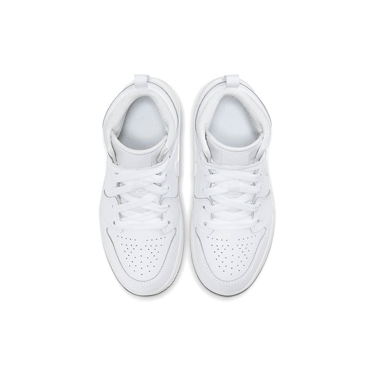 Кроссовки Air Jordan 1 Mid PS Triple White 2021 для детей 640734-130