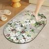 Bathroom Door Mat Bathroom Oval Foot Pad Toilet Diatom Mud Strong Water Absorption Mat Anti-slip Quick-drying Carpet