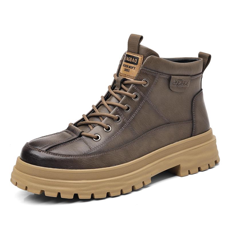 Новые дизайнерские ботинки челси из коровьей кожи для мужчин, осенне-зимние теплые туфли на платформе, мужские модные повседневные ботильоны для мужчин