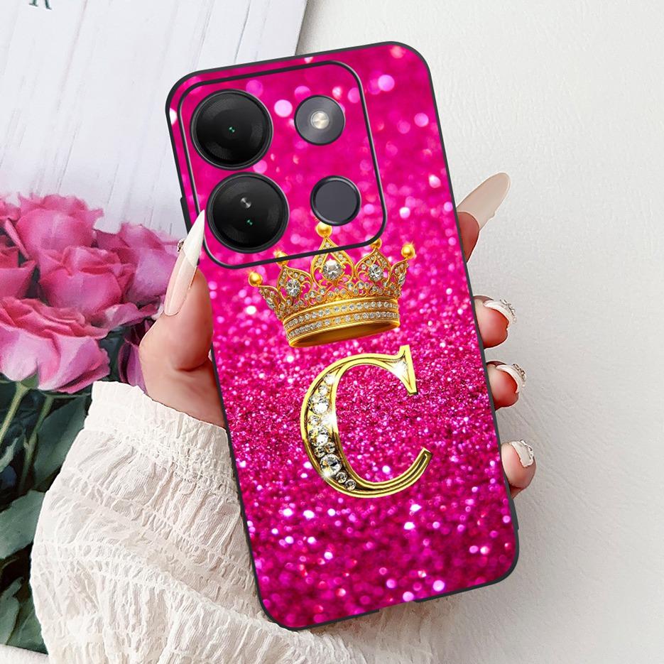 Для Infinix Smart 7 HD Чехол X6516 Роскошный Чехол с Буквами Мягкий Силиконовый Чехол для Телефона Для Infinix Smart 7 Plus Smart7 X6515 X6517 Сумки