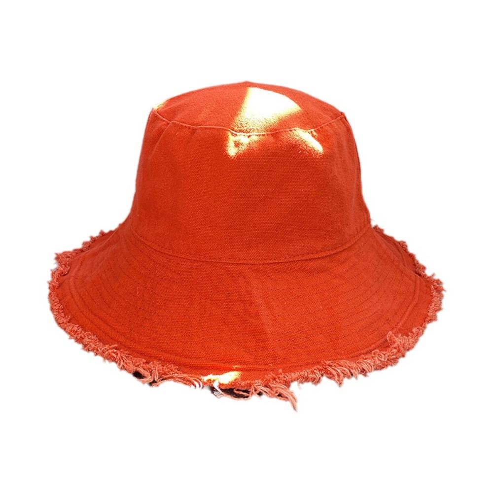Foldable Thin Bucket Hat Sunshade Sun Protection Cap Sun Cap Raw Edge Fisherman Hat Men
