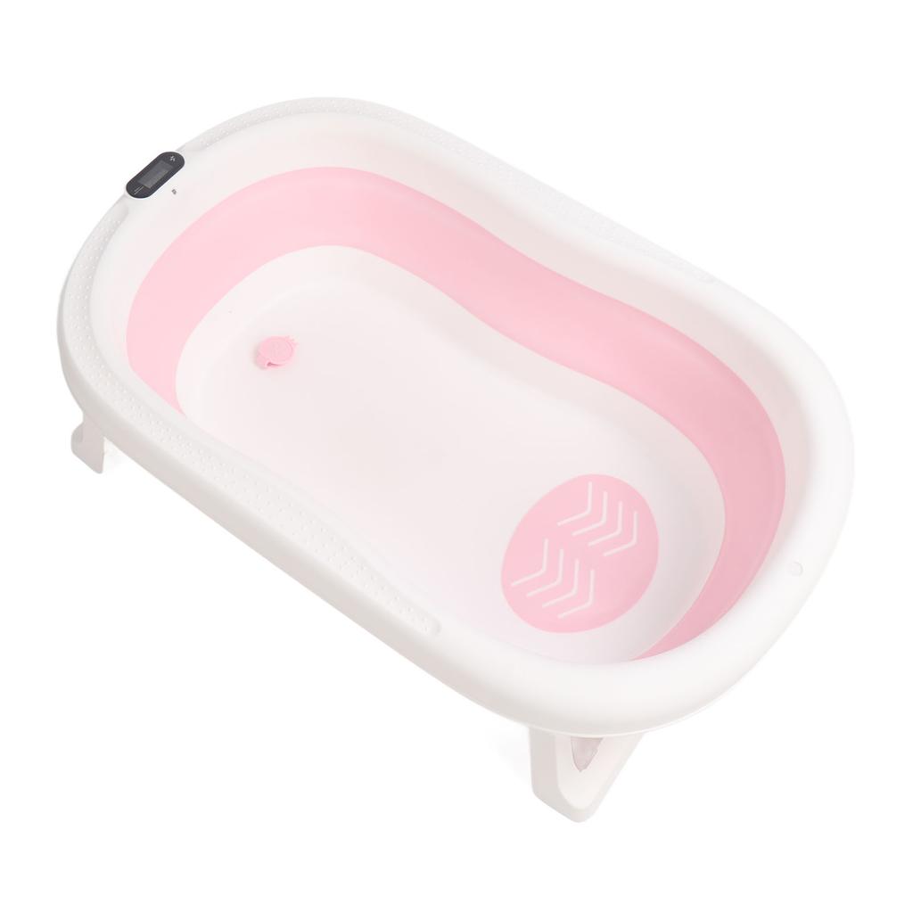 Складная детская ванночка с нескользящим основанием, складная детская ванночка с дисплеем температуры для дома