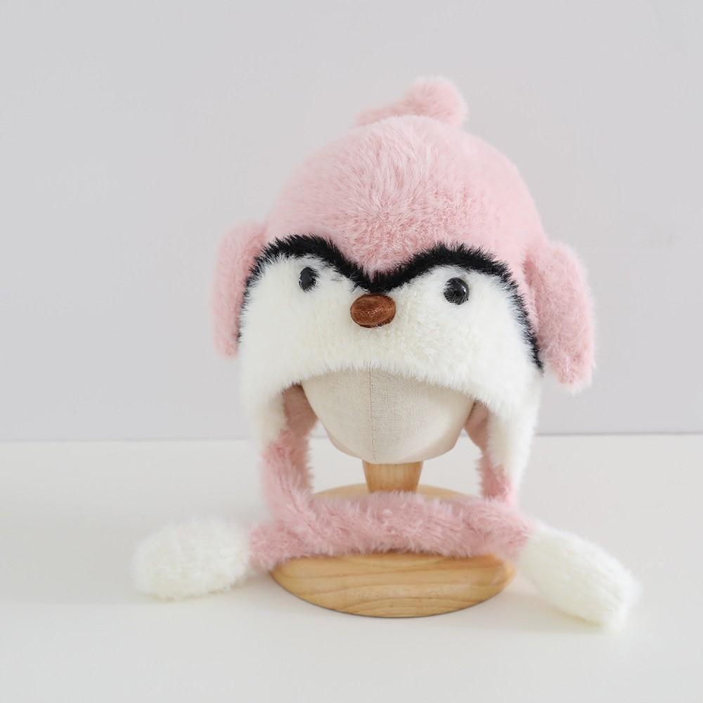 Thick Moving Ear Earflap Hat Squeaky Design Plush Winter Hat Fun Cartoon Animal Hat  Aged 4-7 Years