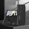 Case for Samsung Galaxy Z Fold 5 5G, with stand, glass and stylus, leather, black