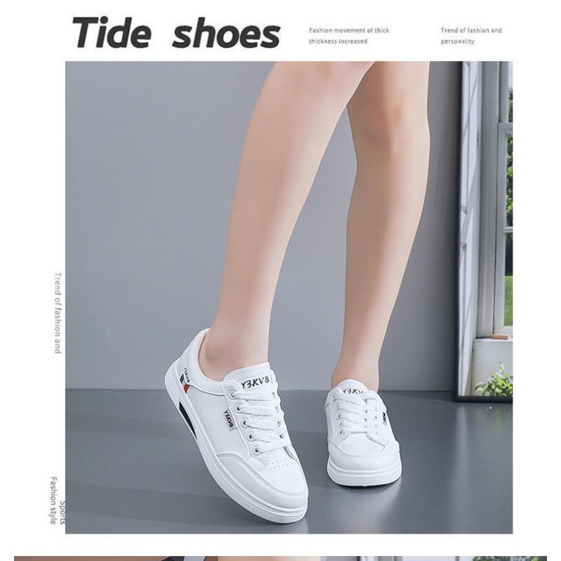 Весенние новые белые туфли для женщин корейской версии универсальные студенческие туфли на плоской подошве женская повседневная спортивная обувь